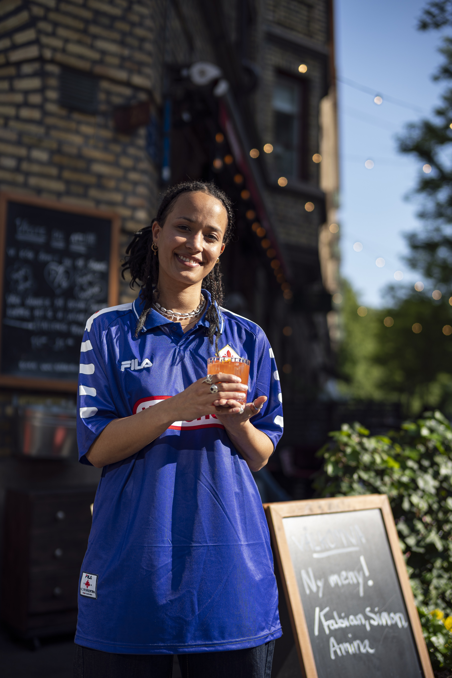 Staff with Drink