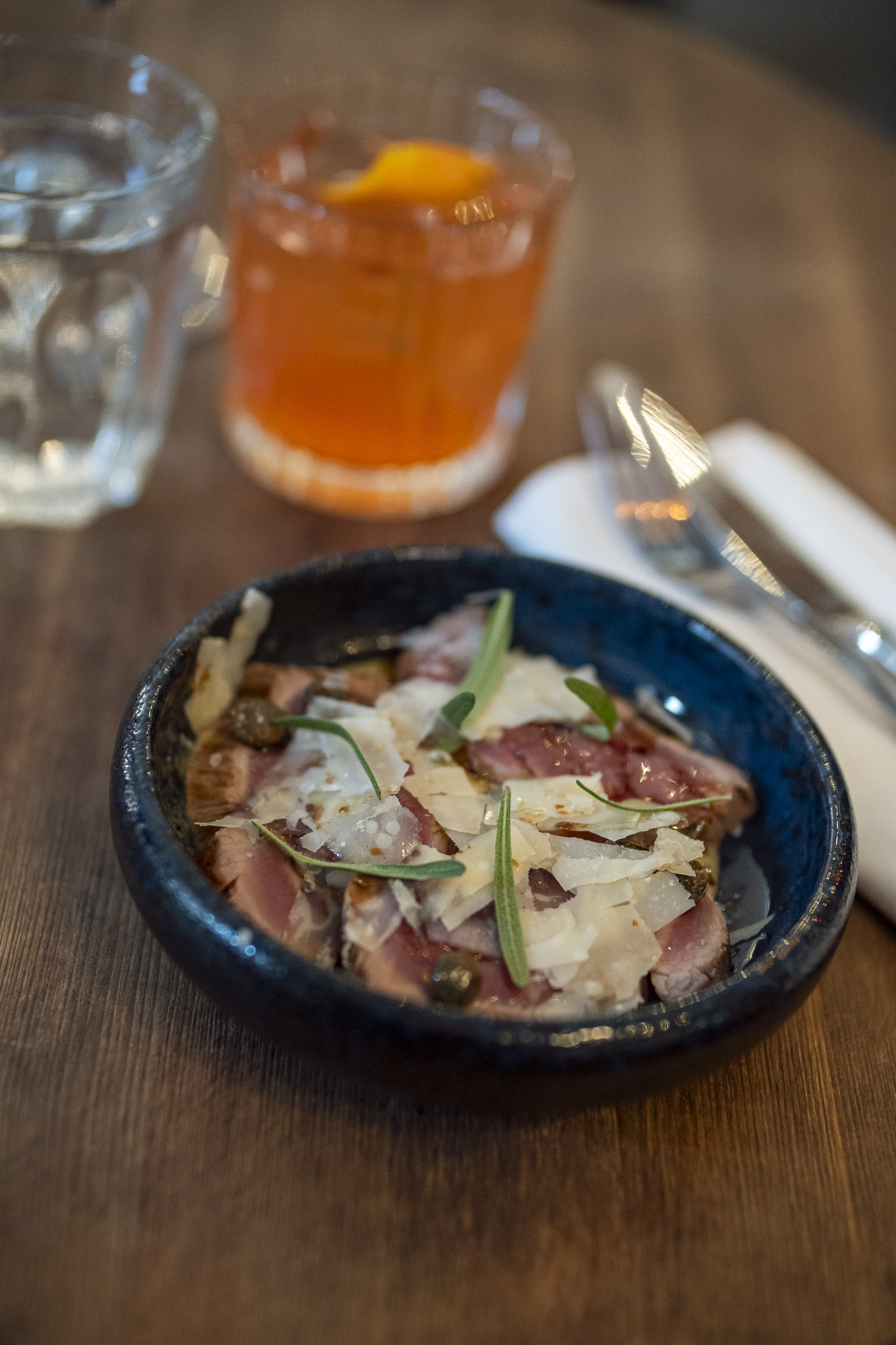 Carpaccio with Drink